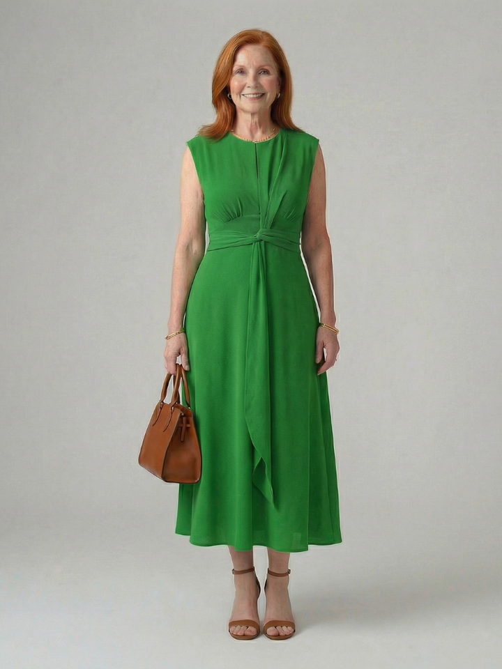 Orin | Clean Tie Midi Dress