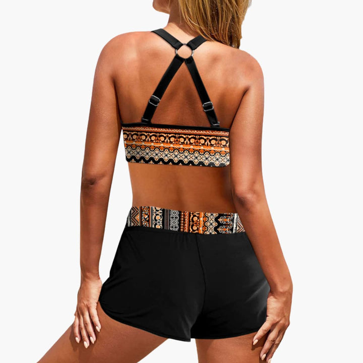 Women’s Two-Piece Tankini Set with Matching Bottoms