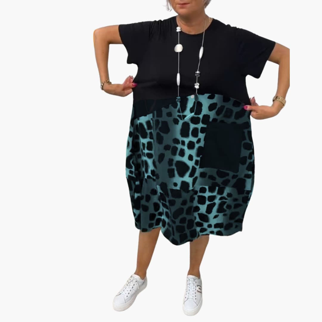 Women’s Summer Dress with Loose Fit and Animal Print