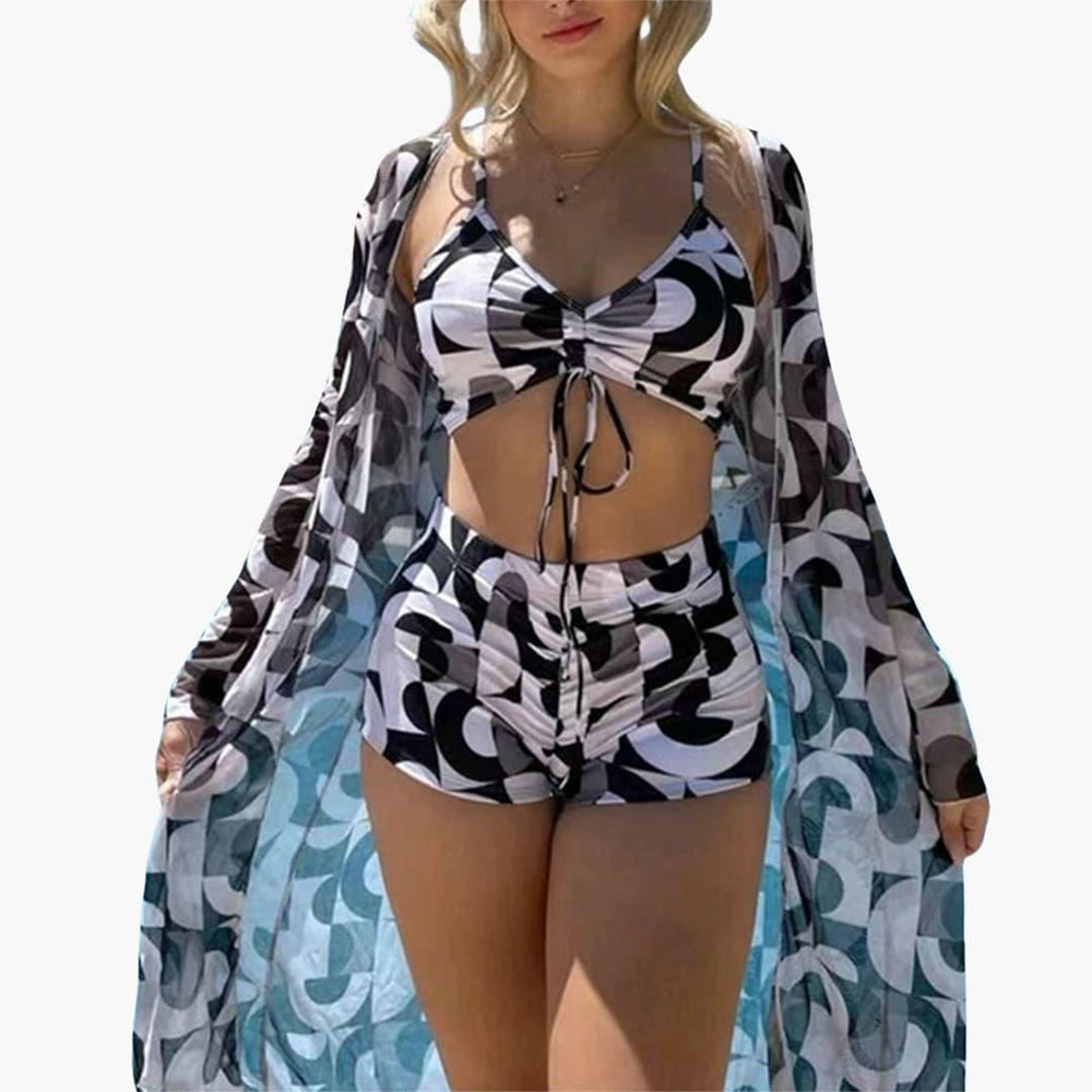 3-Piece Swimsuit Set with Cover-Up – Women's Beachwear -  Made By Riley