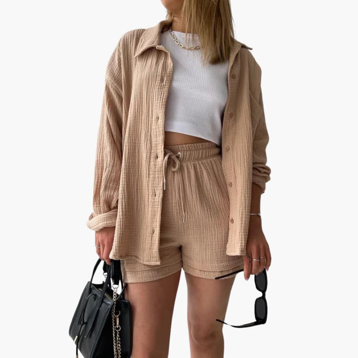2-Piece Set for Women - Relaxed Fit Shirt and Shorts -  Made By Riley