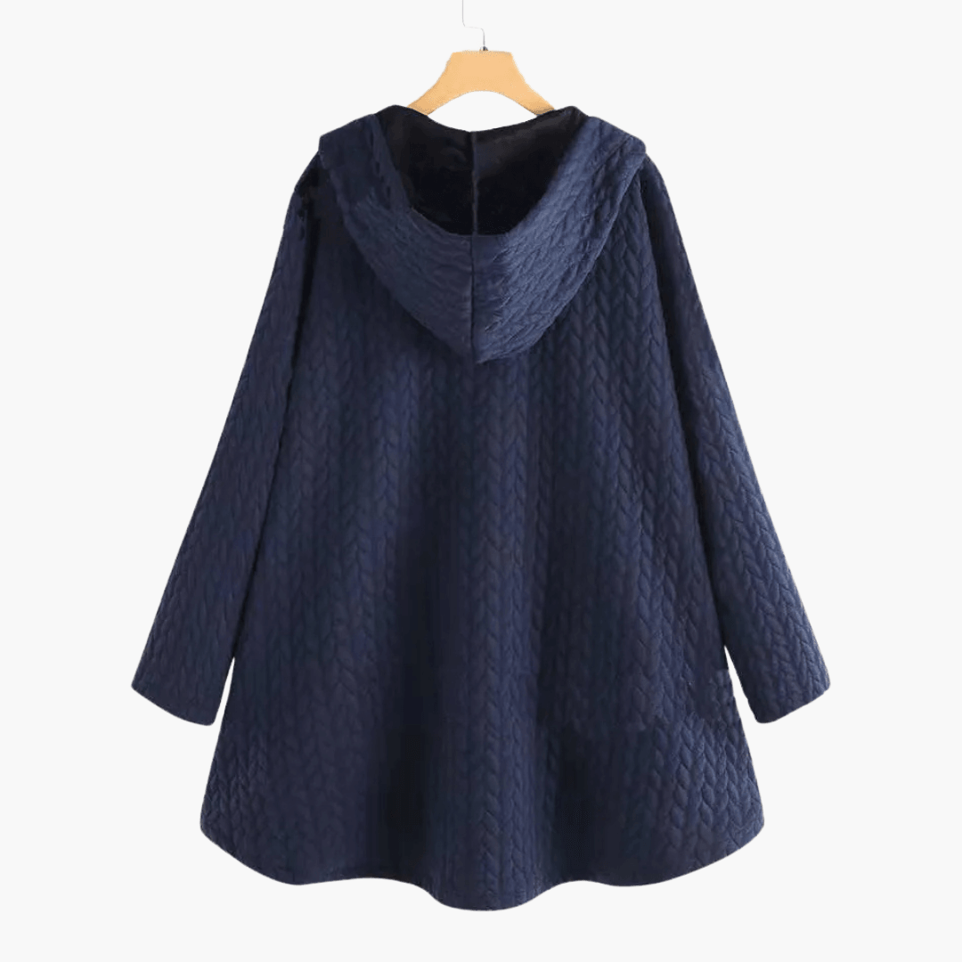 Women’s Quilted Hooded Winter Coat with Fleece Lining and Tailored Fit