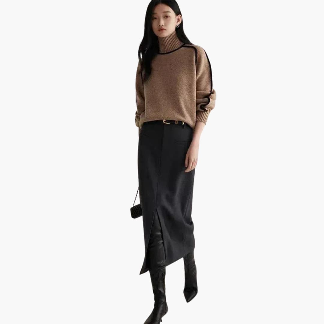 Women’s Turtleneck Sweater with Long Sleeves and Cosy