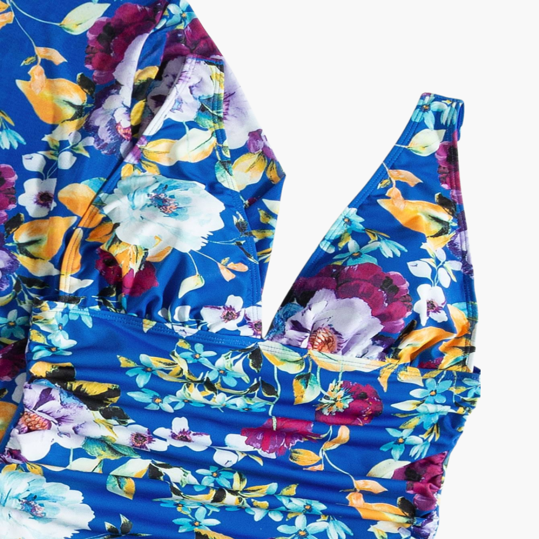 Women’s Bikini Set with V-Neck Top and Long-Sleeve Cover-Up