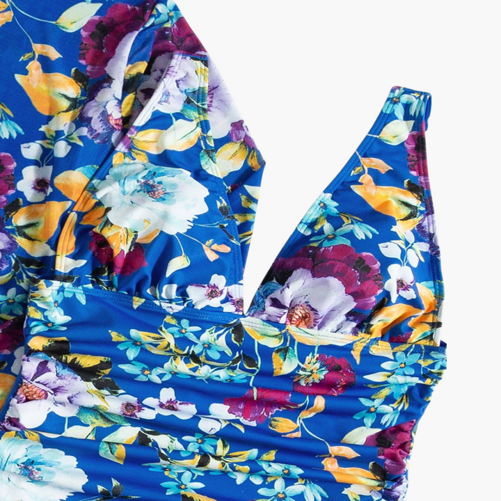 Women’s Bikini Set with V-Neck Top and Long-Sleeve Cover-Up