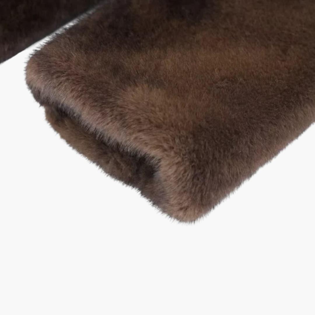 Women’s Longline Winter Coat with Button Fastening and Lining