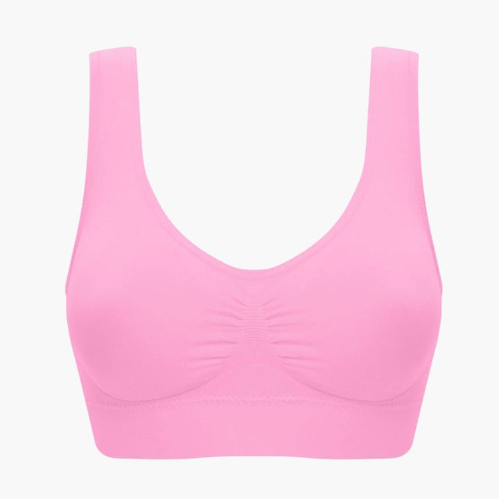 Women’s Non-Wired Bra with Seamless Design and Adjustable Straps