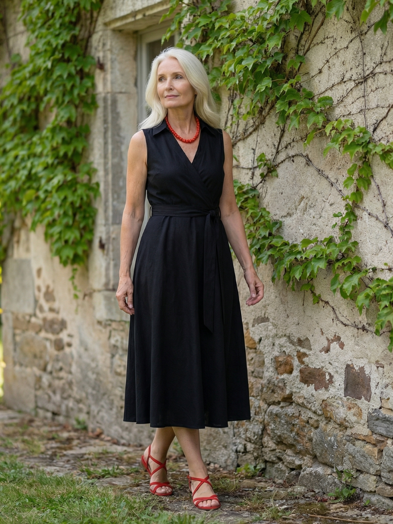 Ziven | Relaxed Drape Midi Dress