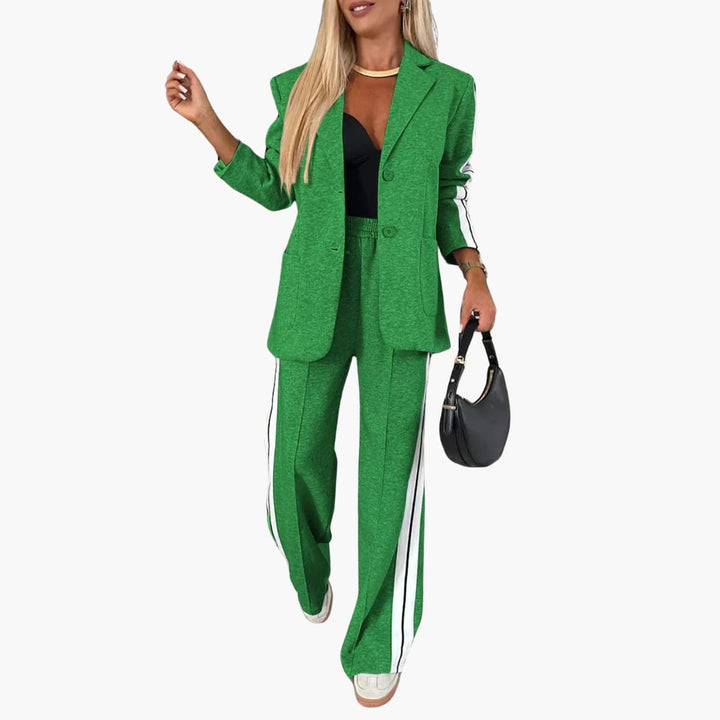 Women’s Two-Piece Set with Side Stripe Detail