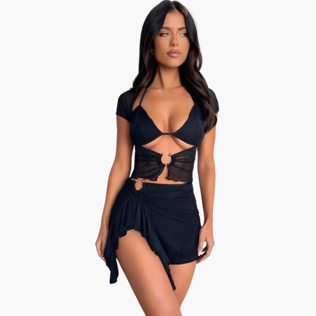 Women’s Co-Ord Set with Cut-Out and Contoured Design