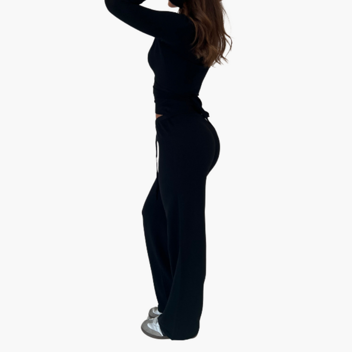 Women’s two-piece set with wrap top and Pants