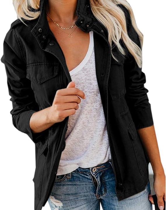 Women’s Jacket with Zip-Up and Tailored Fit