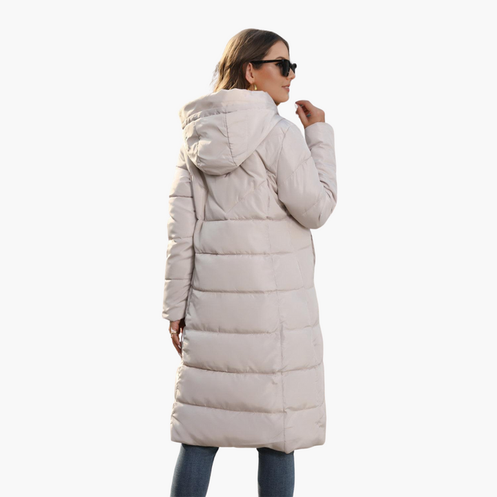 Long Hooded Puffer Coat for Women – Warm &amp; Stylish Winter Jacket
