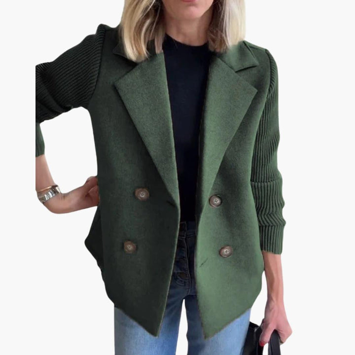 Women’s Blazer with Lapel Collar and Button Fastening