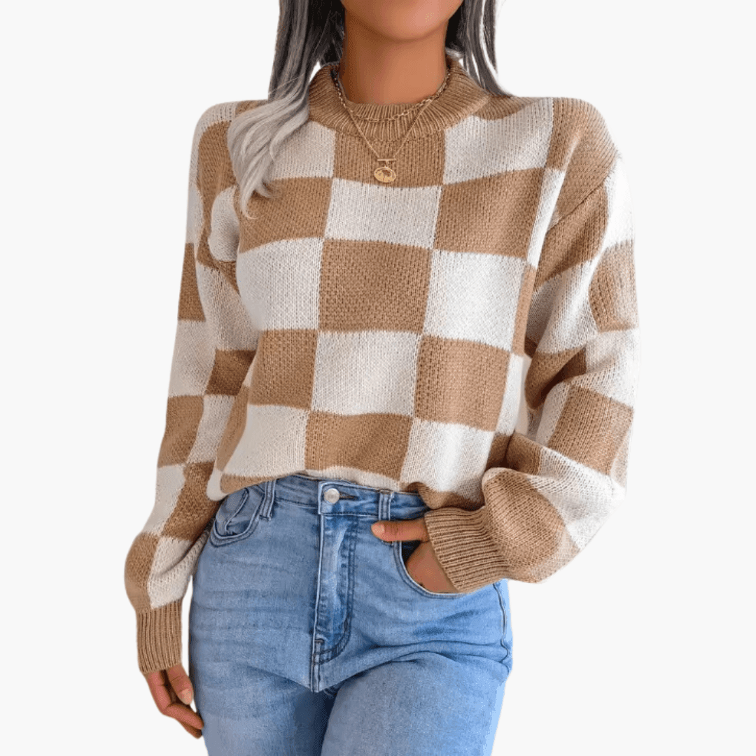 Women’s Oversized Knit Jumper with Long Sleeves and Pullover Style