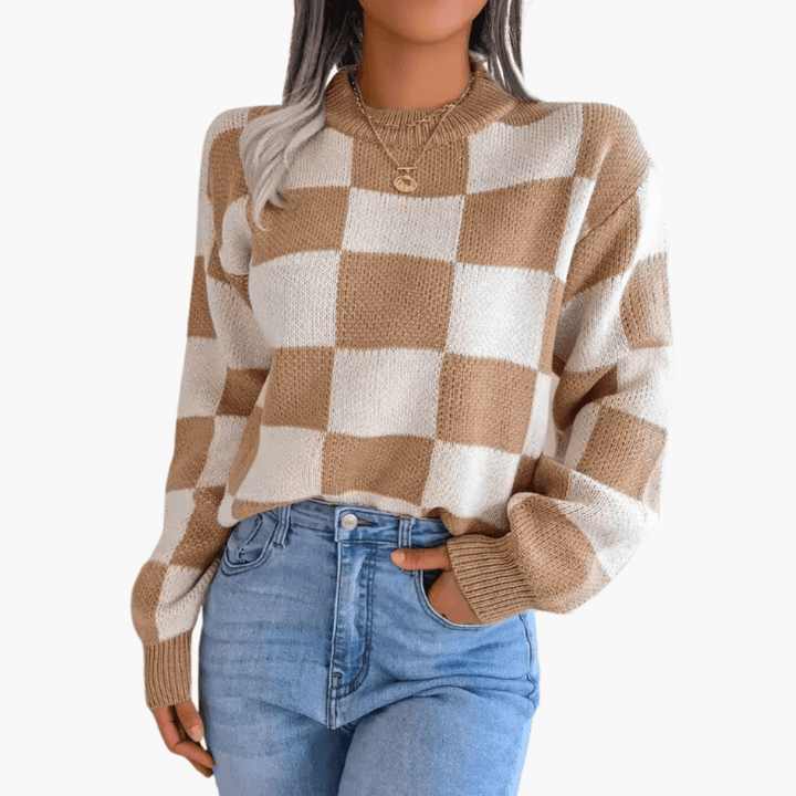 Women’s Oversized Knit Jumper with Long Sleeves and Pullover Style