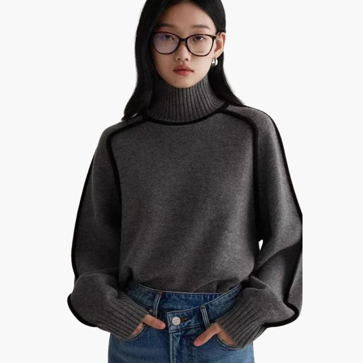 Women’s Turtleneck Sweater with Long Sleeves and Cosy