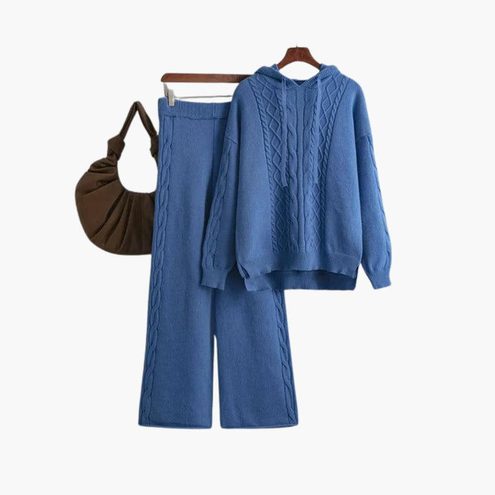 Women’s Lounge Set with Oversized Hoodie and Matching Wide-Leg Pants