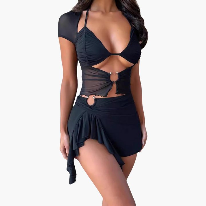 Women’s Co-Ord Set with Cut-Out and Contoured Design