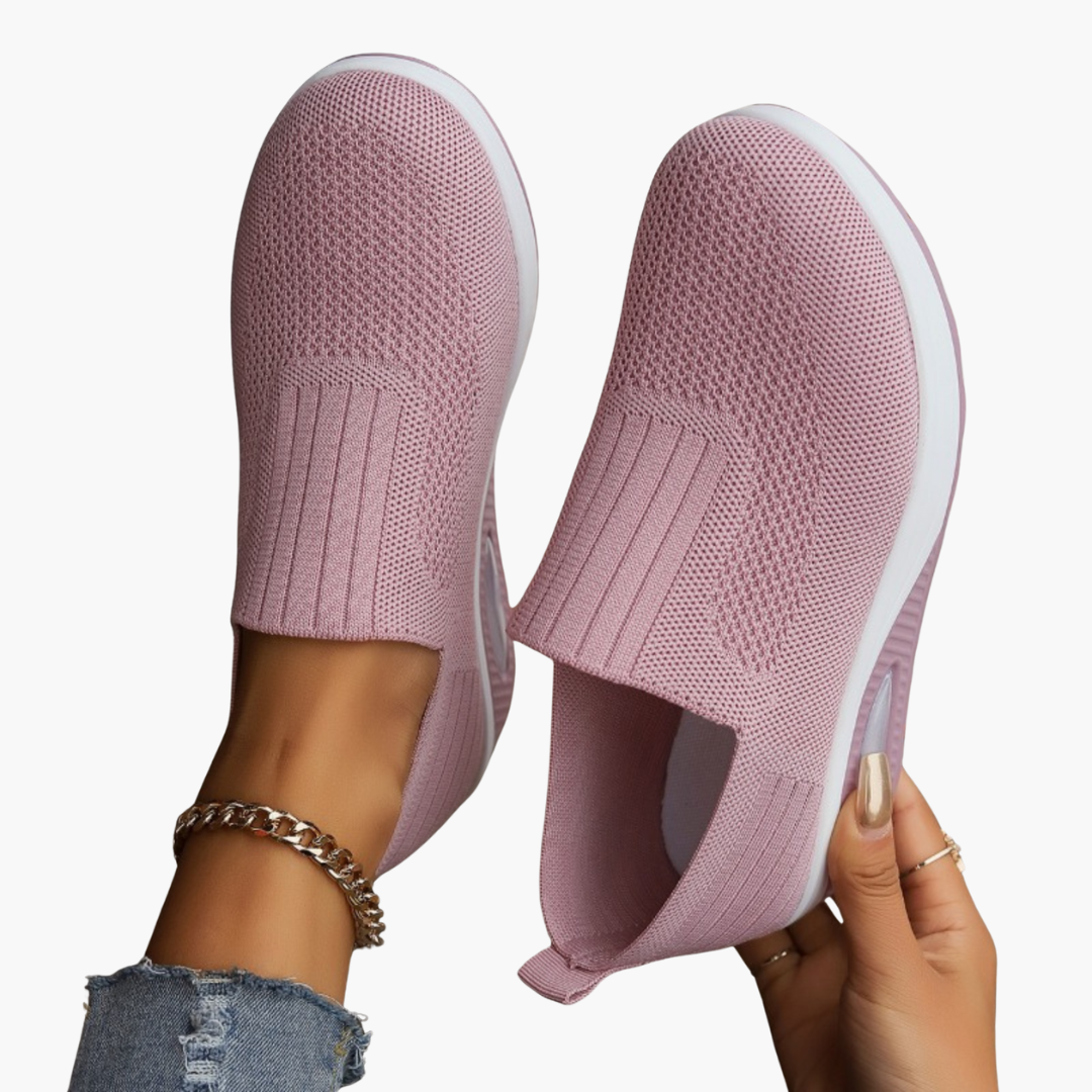 Women’s Slip-On Shoes with Padded Insole and Closed Toe
