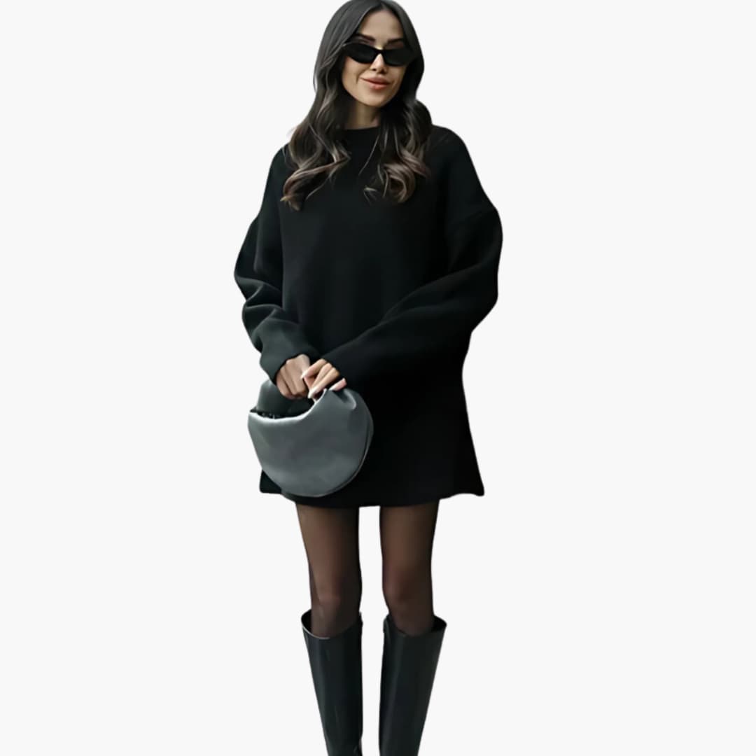 Women’s Two-Piece Knitted Sweater and Skirt Set