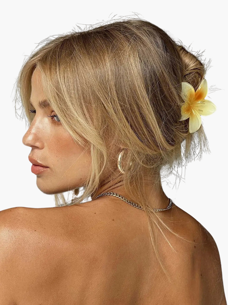 Women’s Hair Claw Clip with Floral Design