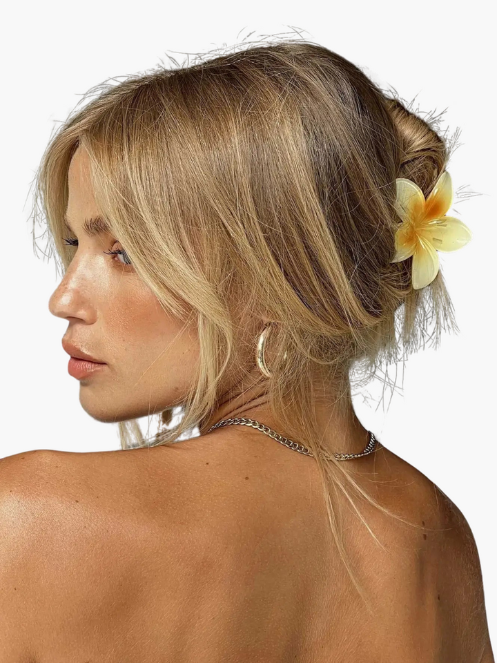 Women’s Hair Claw Clip with Floral Design