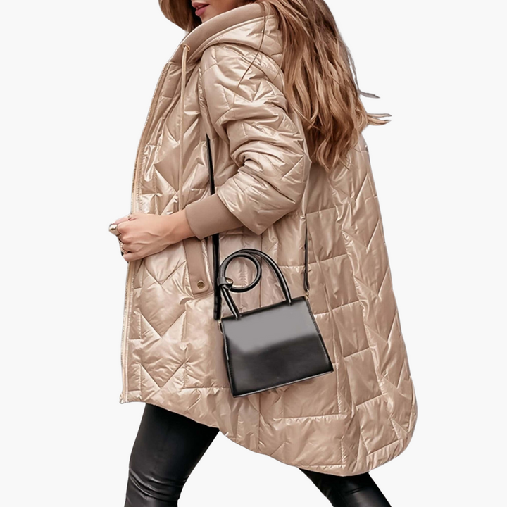 Women’s Lightweight Winter Jacket with Hood and Relaxed Fit