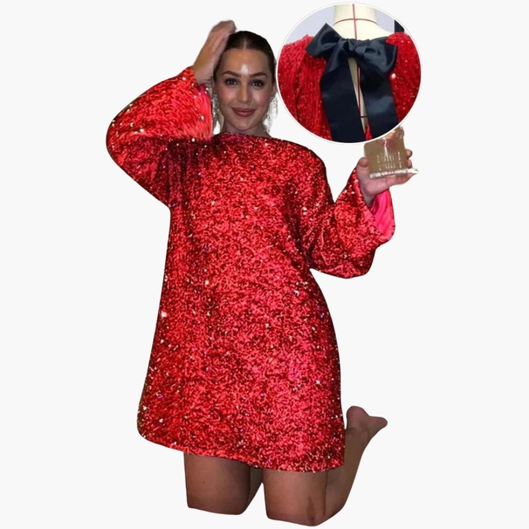 Women’s Mini Dress with Bow-Back Detail