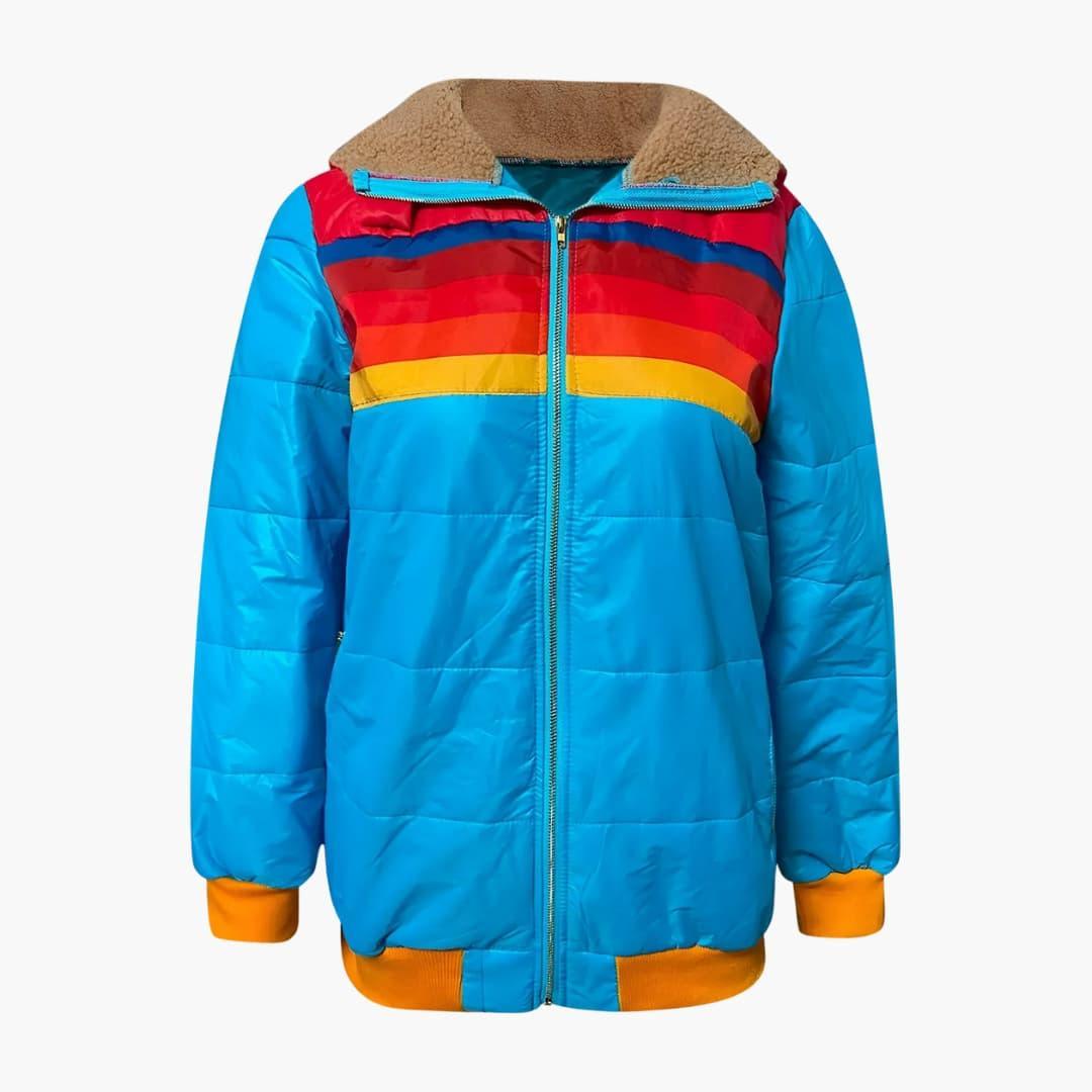 Women’s Puffer Jacket with Adjustable Hood and Full Zip