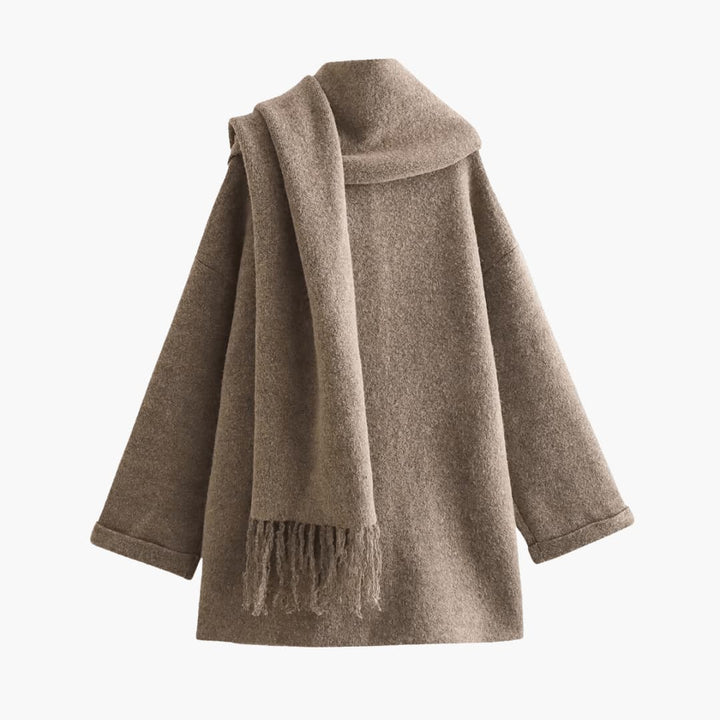 Button-Up Cardigan for Women – Cozy Knit with Matching Scarf -  Made By Riley