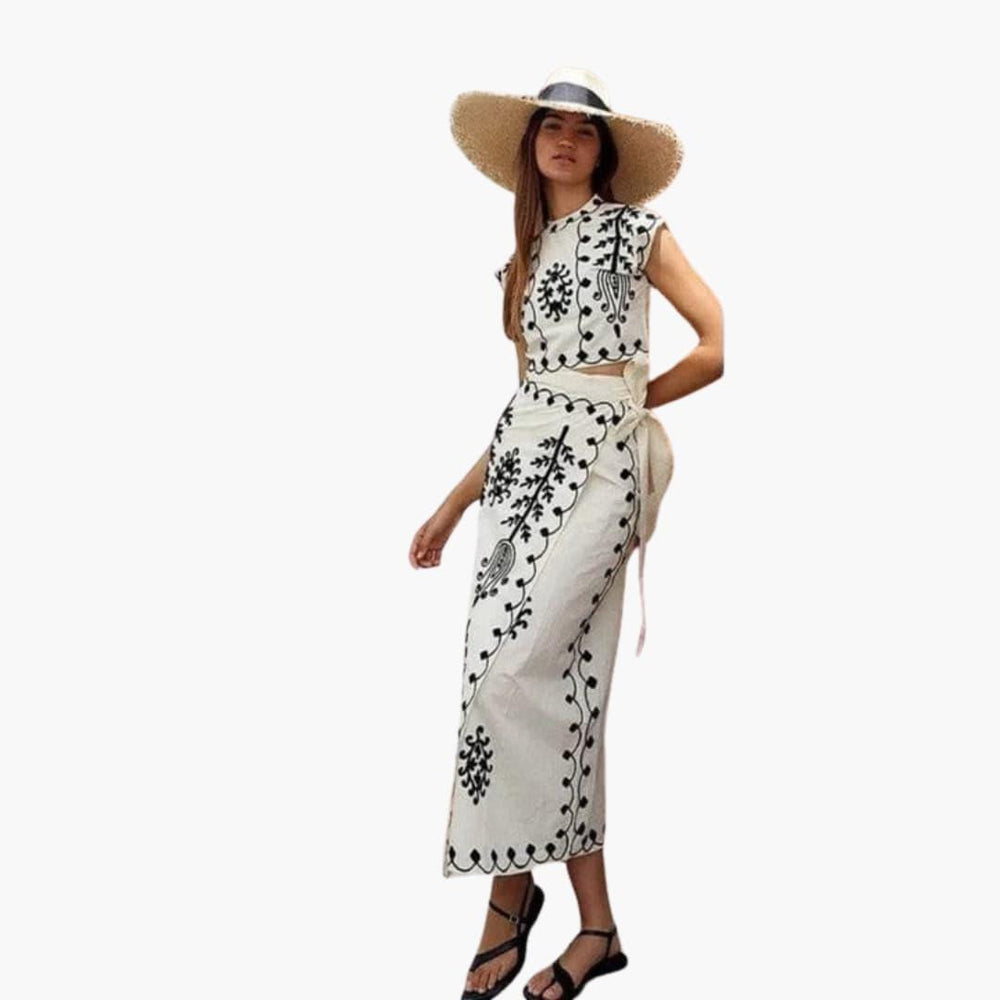 Boho Floral Midi Dress - Lightweight Summer Dress for Women -  Made By Riley