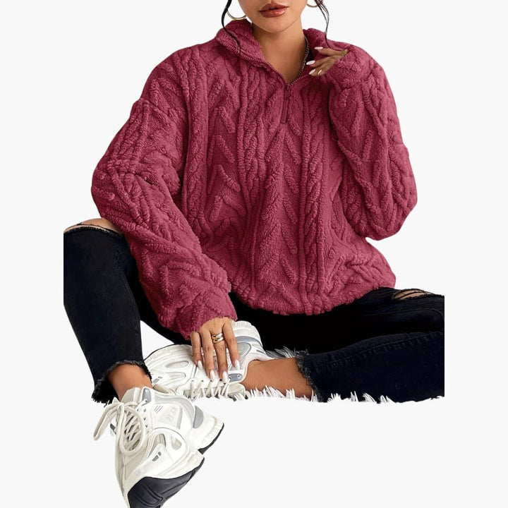 Cable-Knit Fleece Pullover - Women&