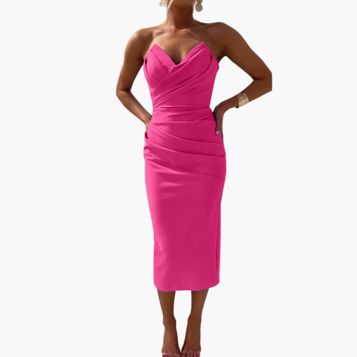 Women’s Bodycon Dress with Strapless Neckline