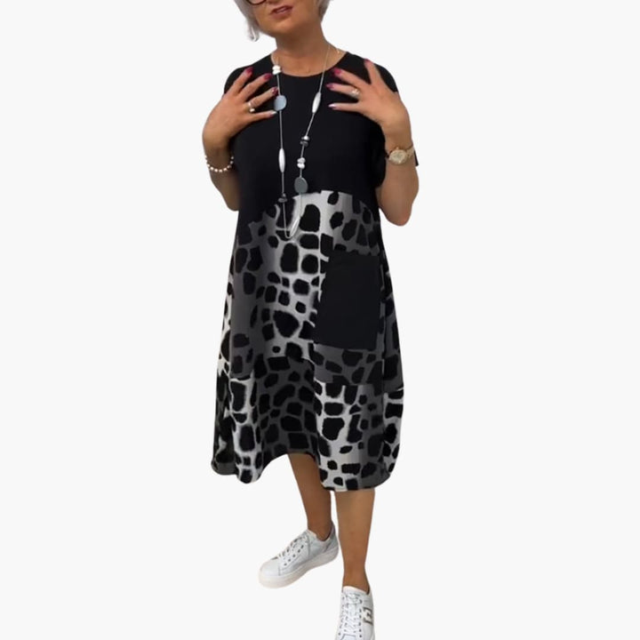 Women’s Summer Dress with Loose Fit and Animal Print