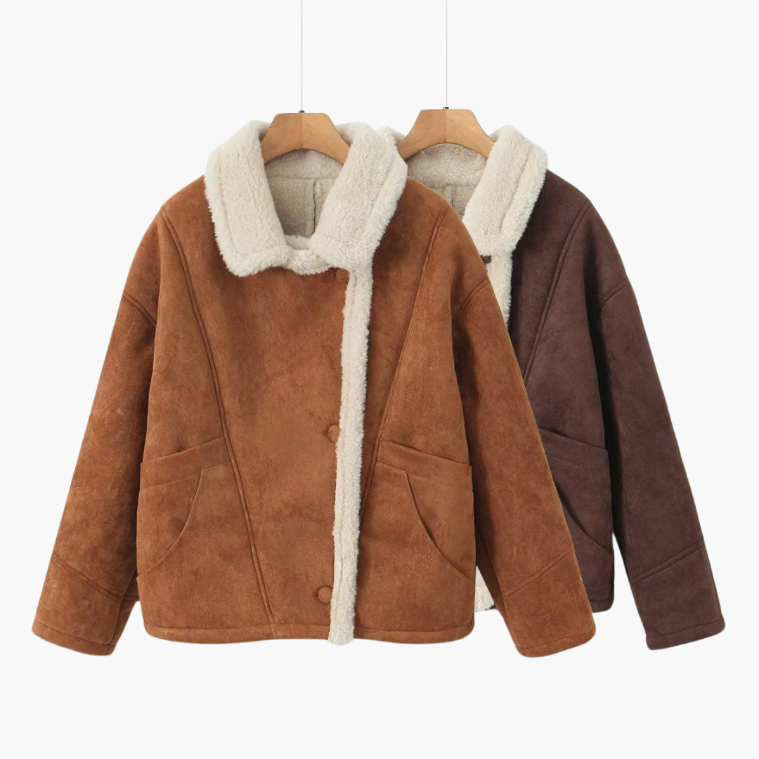 Vintage Faux Shearling Jacket - Women&