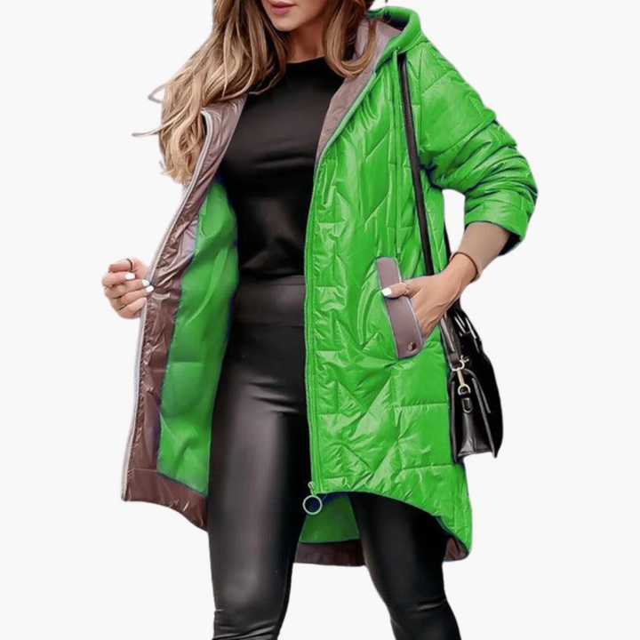 Women’s Lightweight Winter Jacket with Hood and Relaxed Fit