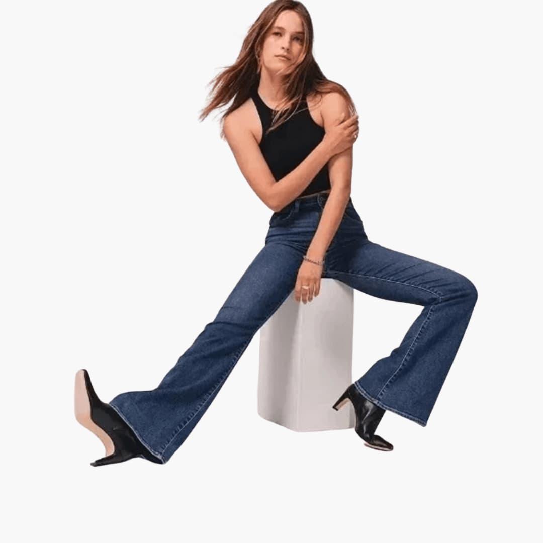 Women’s High-Waisted Bootcut Jeans with Flared Leg Fit