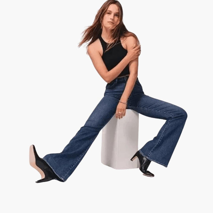 Women’s High-Waisted Bootcut Jeans with Flared Leg Fit