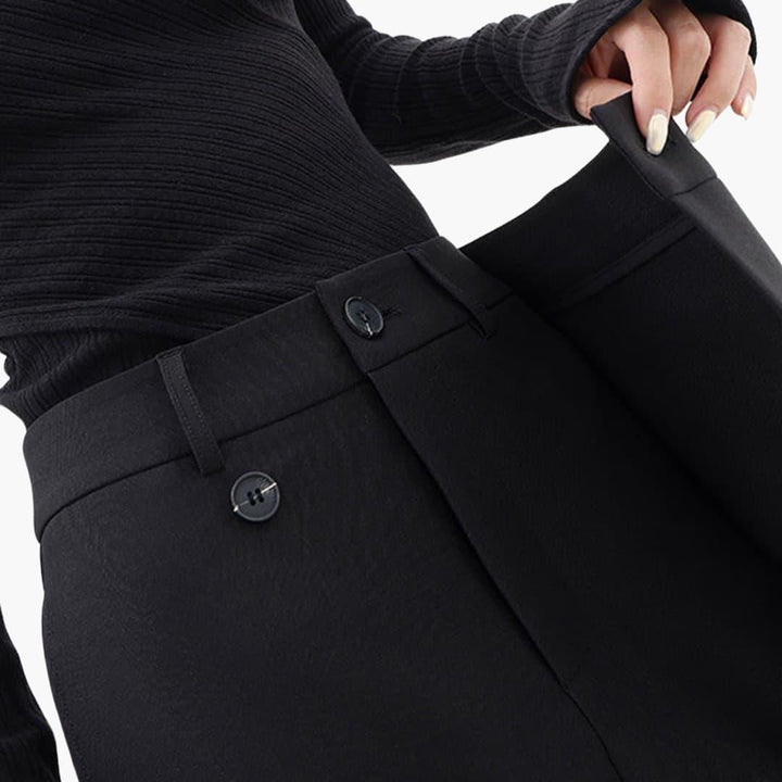 Women’s Slim Fit Pants with Structured Waistband