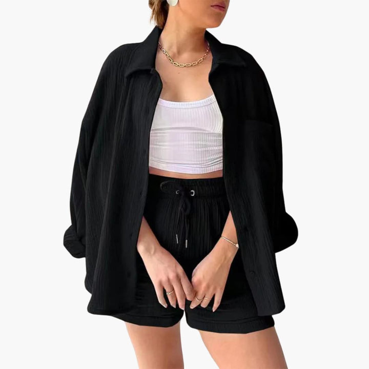 2-Piece Set for Women - Relaxed Fit Shirt and Shorts -  Made By Riley