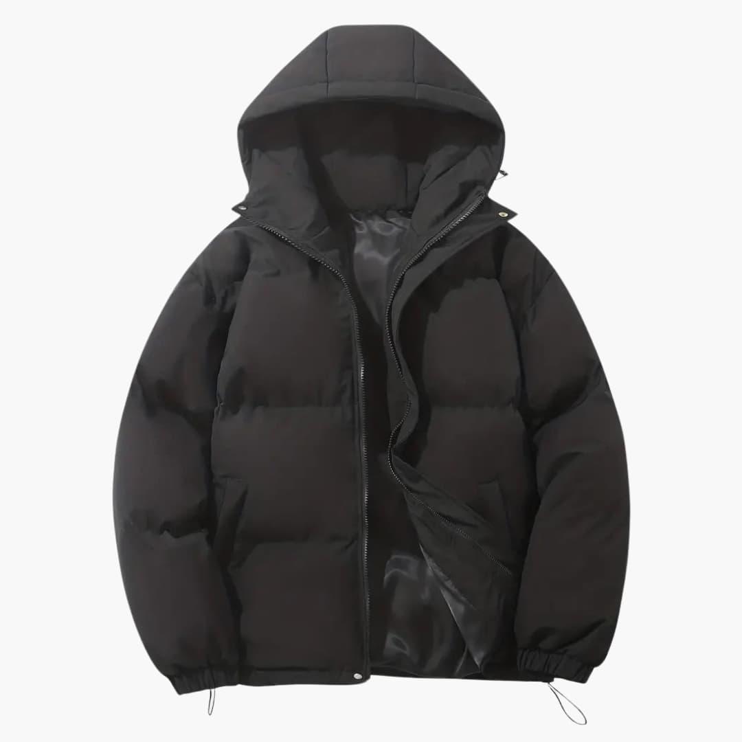 Women’s Puffer Jacket with Quilted Design and Hood