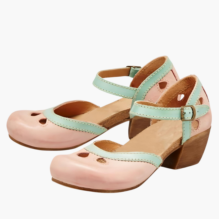 Women’s Closed-Toe Sandals with Adjustable Ankle Strap and Cushioned Sole