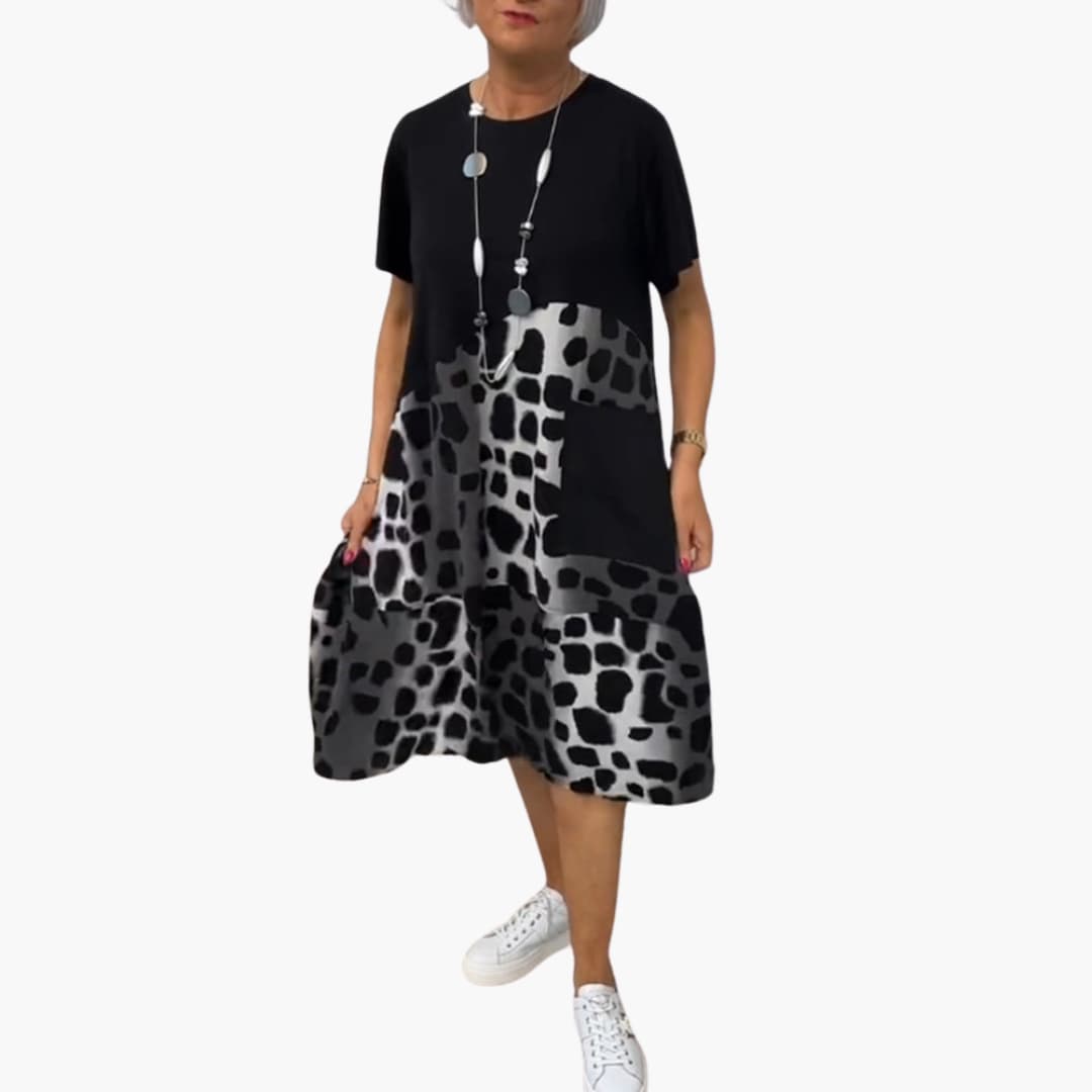 Women’s Summer Dress with Loose Fit and Animal Print