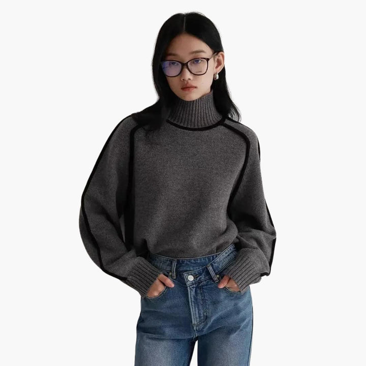 Women’s Turtleneck Sweater with Long Sleeves and Cosy