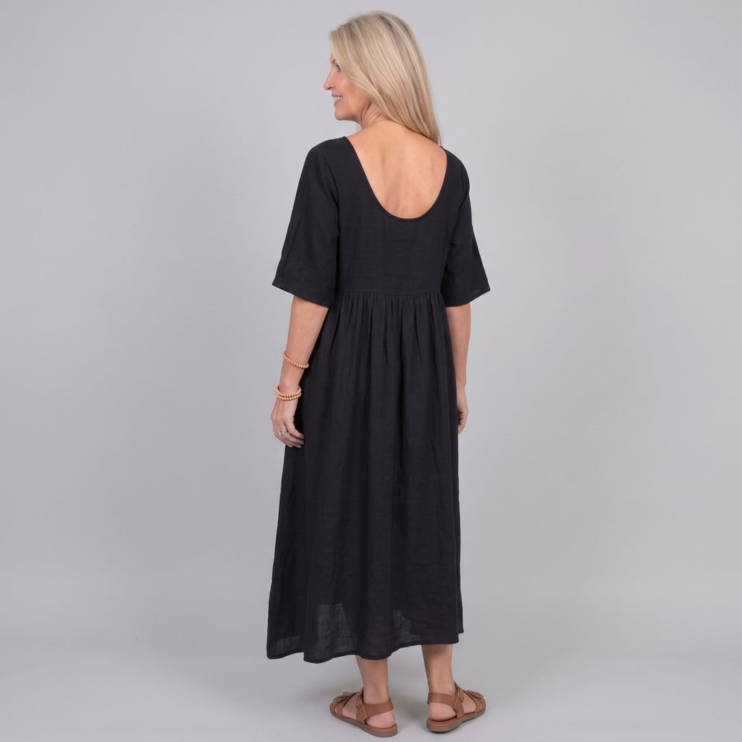 Beatrice | Three Quarter Sleeve Midi Dress