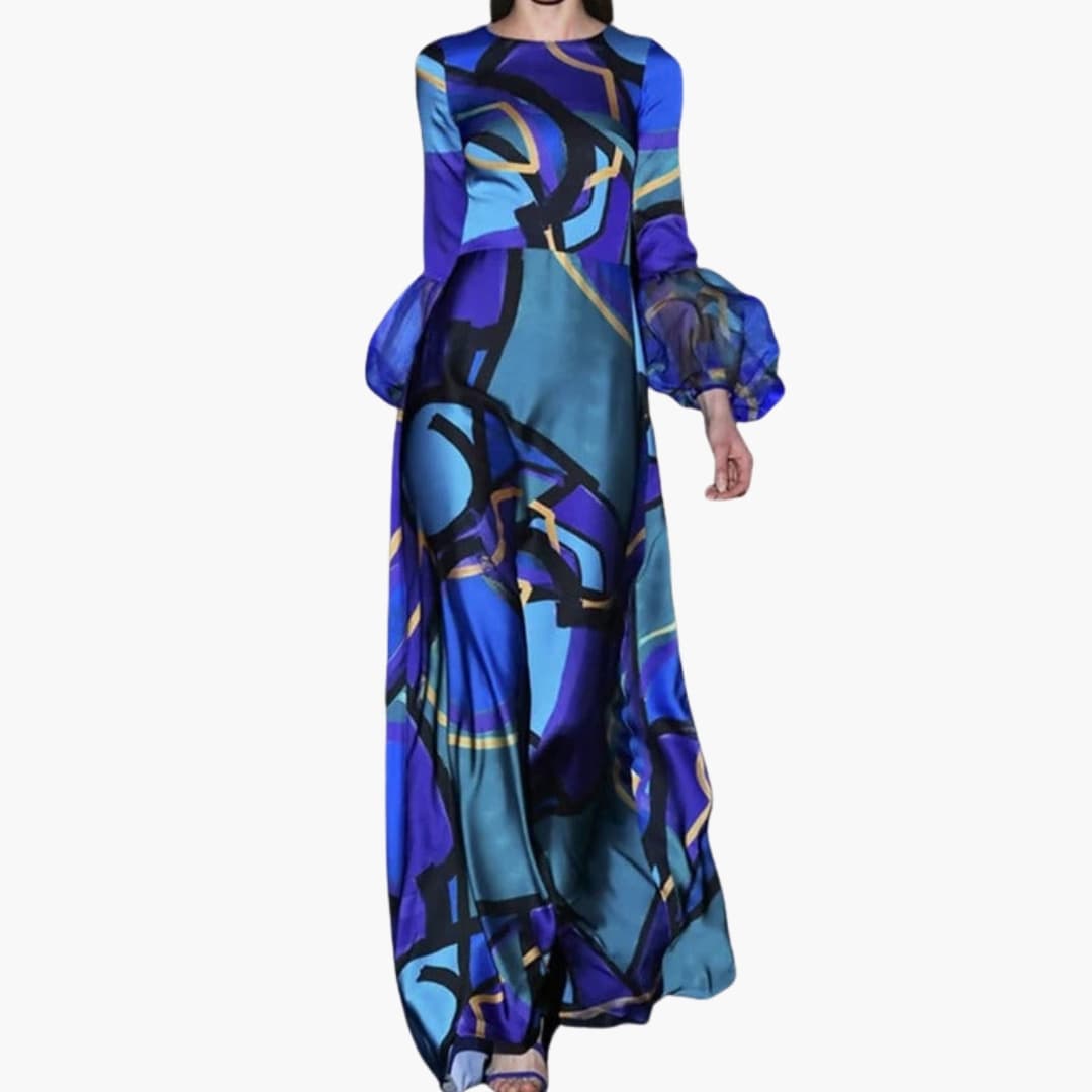 Women Dress with Ruffle and A-Line Skirt