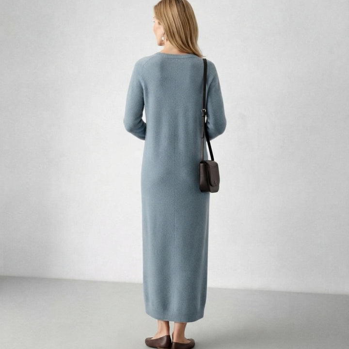 Lena | Relaxed Turtleneck Knit Maxi Dress