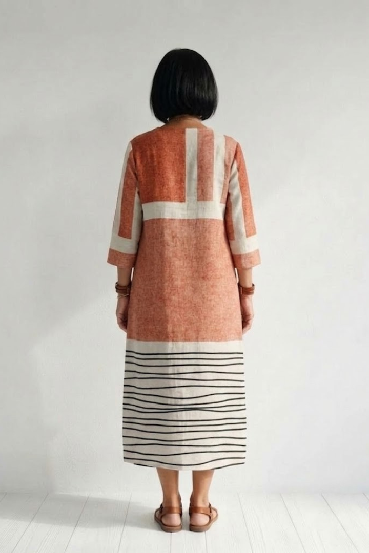 Remy | Easy Mixed Stripe Midi Dress