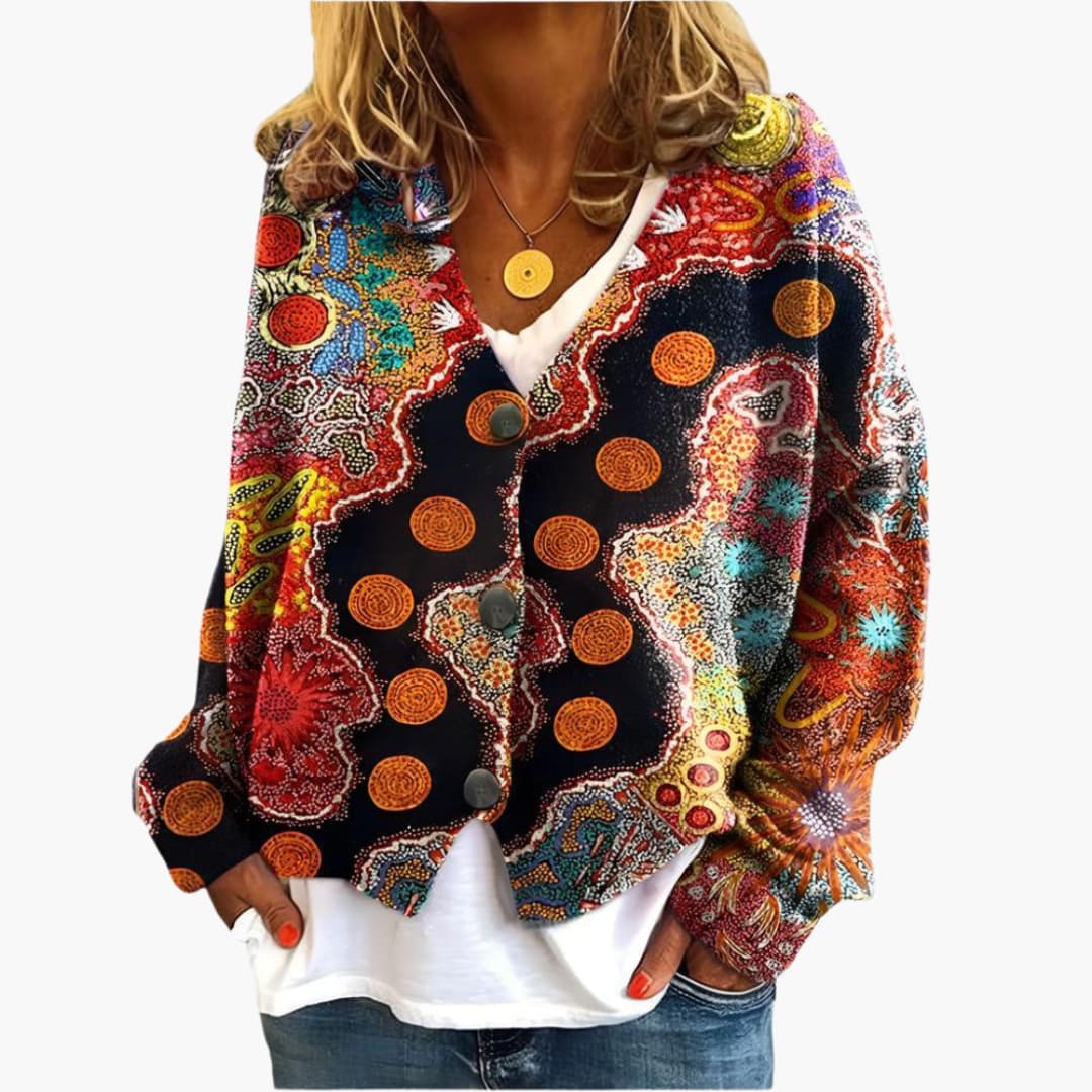 Boho Printed Sweater for Women - Cozy &amp; Stylish Knitwear -  Made By Riley